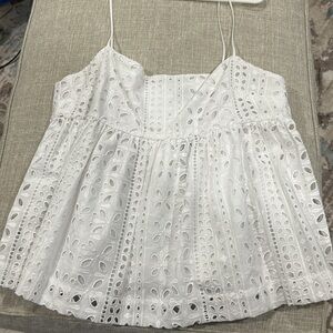J. Crew White Eyelet Camisole